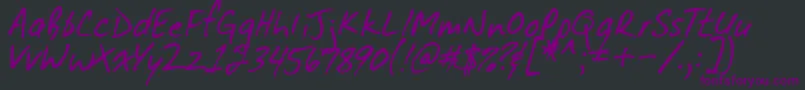 Dirtydarren-Schriftart – Violette Schriften auf schwarzem Hintergrund