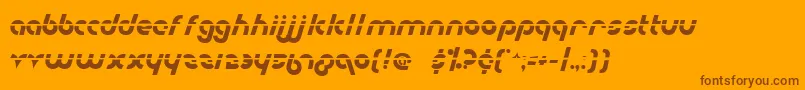 MetroplexLaser Font – Brown Fonts on Orange Background