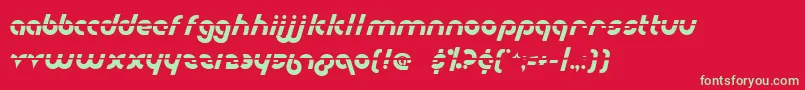 MetroplexLaser Font – Green Fonts on Red Background