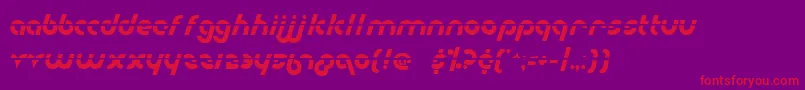 MetroplexLaser-Schriftart – Rote Schriften auf violettem Hintergrund