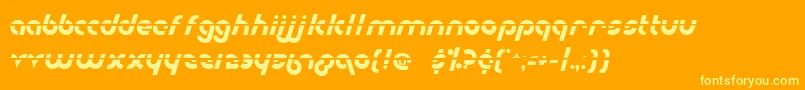 MetroplexLaser Font – Yellow Fonts on Orange Background