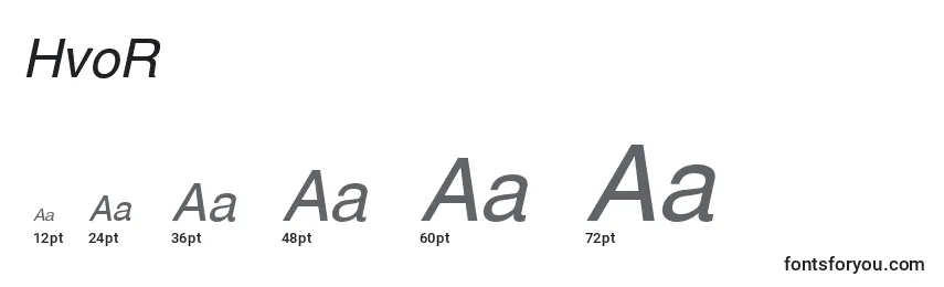 HvoR Font Sizes