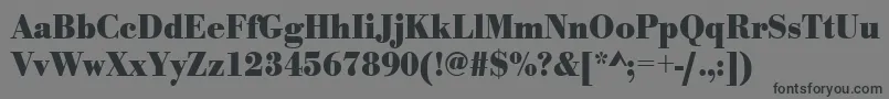 Шрифт UrwbodonitextnarBold – чёрные шрифты на сером фоне