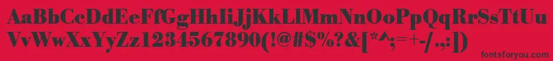 UrwbodonitextnarBold Font – Black Fonts on Red Background