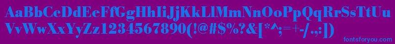 UrwbodonitextnarBold Font – Blue Fonts on Purple Background