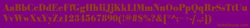 Шрифт UrwbodonitextnarBold – коричневые шрифты на фиолетовом фоне