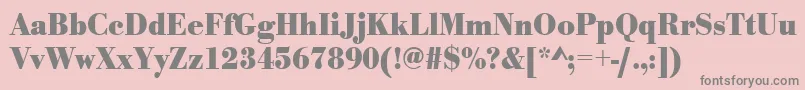 UrwbodonitextnarBold Font – Gray Fonts on Pink Background