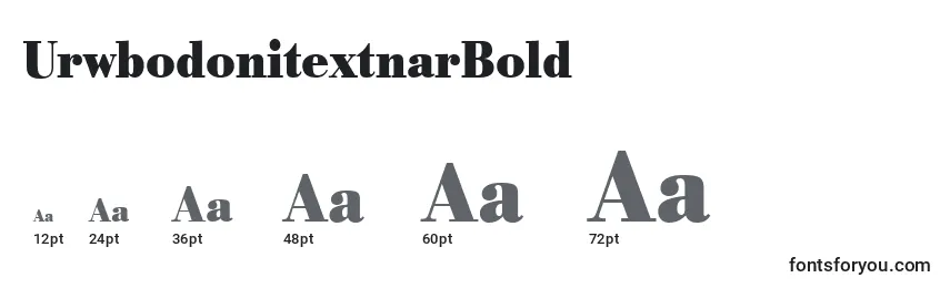 UrwbodonitextnarBold Font Sizes