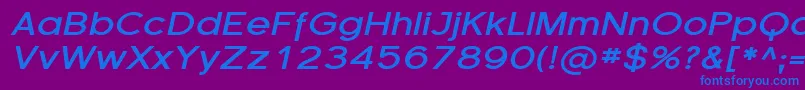 SfflorencesansexpBolditali Font – Blue Fonts on Purple Background