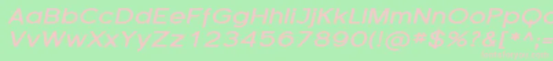 SfflorencesansexpBolditali-Schriftart – Rosa Schriften auf grünem Hintergrund