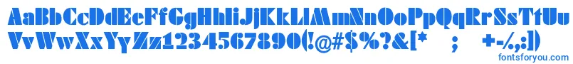 Schablonski Font – Blue Fonts on White Background