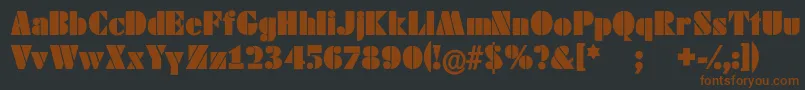 Schablonski Font – Brown Fonts on Black Background