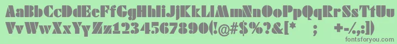 Schablonski Font – Gray Fonts on Green Background