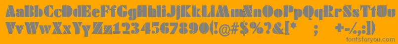 Schablonski Font – Gray Fonts on Orange Background