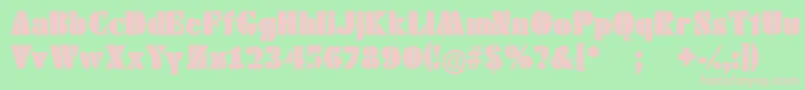 Schablonski Font – Pink Fonts on Green Background