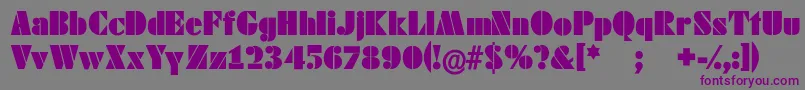 Schablonski Font – Purple Fonts on Gray Background