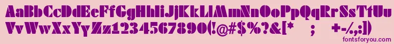 Schablonski Font – Purple Fonts on Pink Background