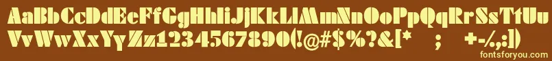 Schablonski Font – Yellow Fonts on Brown Background