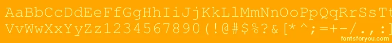 Hellascour Font – Yellow Fonts on Orange Background