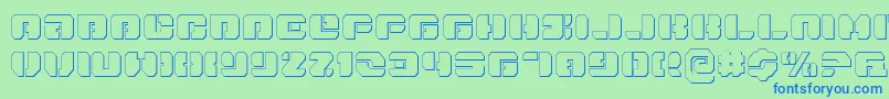 Danstargateo Font – Blue Fonts on Green Background