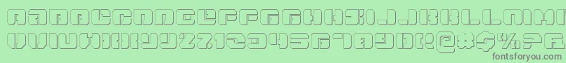 Danstargateo Font – Gray Fonts on Green Background