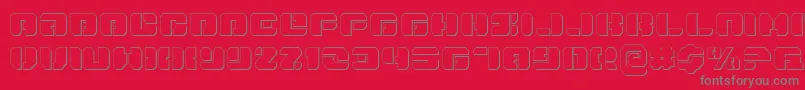 Danstargateo Font – Gray Fonts on Red Background