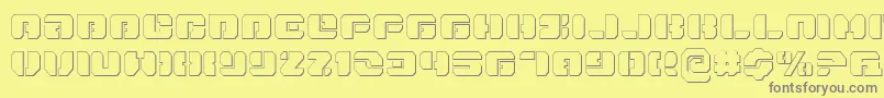 Danstargateo Font – Gray Fonts on Yellow Background