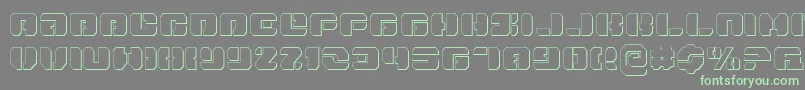 Danstargateo Font – Green Fonts on Gray Background