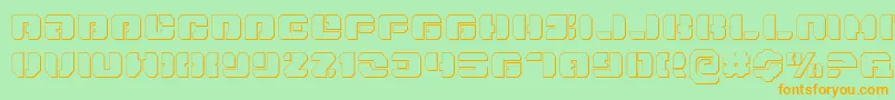Danstargateo Font – Orange Fonts on Green Background