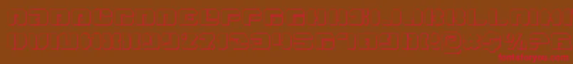 Danstargateo Font – Red Fonts on Brown Background