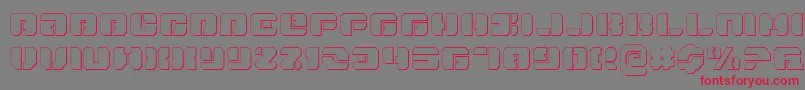 Danstargateo Font – Red Fonts on Gray Background