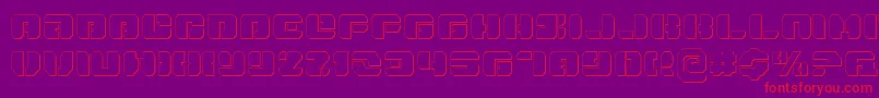 Danstargateo Font – Red Fonts on Purple Background