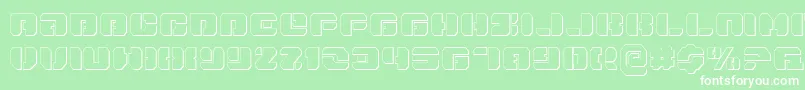 フォントDanstargateo – 緑の背景に白い文字