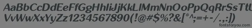Inglobalbi-Schriftart – Schwarze Schriften auf grauem Hintergrund