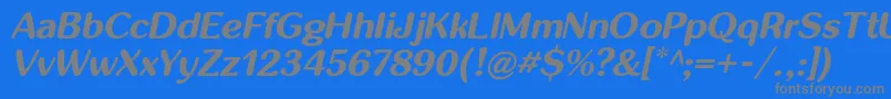 Weitere Informationen zur Inglobalbi-Schriftart Inglobalbi-Schriftart – Graue Schriften auf blauem Hintergrund