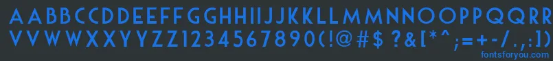 Шрифт MouseDeco – синие шрифты на чёрном фоне