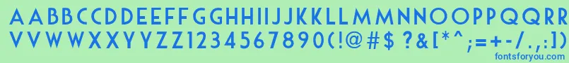 Шрифт MouseDeco – синие шрифты на зелёном фоне