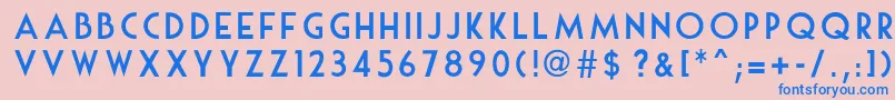 MouseDeco-fontti – siniset fontit vaaleanpunaisella taustalla