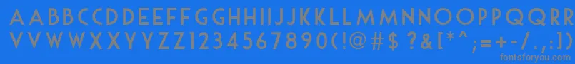 フォントMouseDeco – 青い背景に灰色の文字