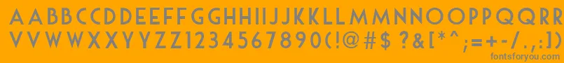 MouseDeco Font – Gray Fonts on Orange Background