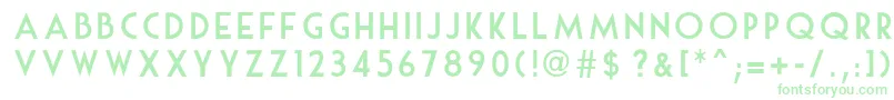 MouseDeco-fontti – vihreät fontit valkoisella taustalla