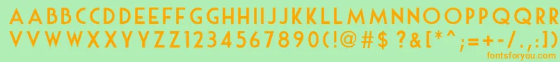 MouseDeco Font – Orange Fonts on Green Background