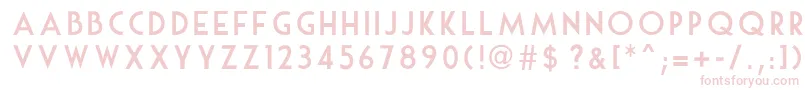 MouseDeco-fontti – vaaleanpunaiset fontit valkoisella taustalla