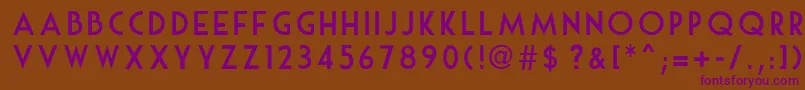 MouseDeco-fontti – violetit fontit ruskealla taustalla