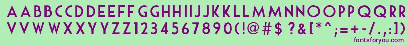 Шрифт MouseDeco – фиолетовые шрифты на зелёном фоне