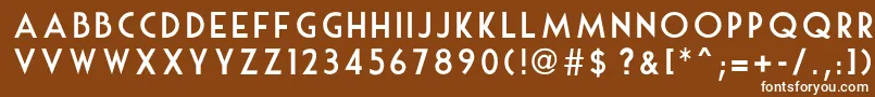 Шрифт MouseDeco – белые шрифты на коричневом фоне