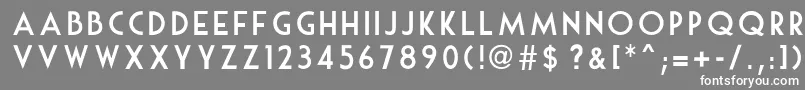 MouseDeco-fontti – valkoiset fontit harmaalla taustalla