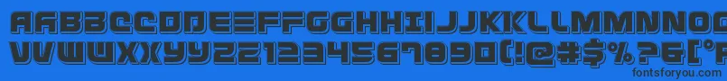 Defconzeropunch Font – Black Fonts on Blue Background