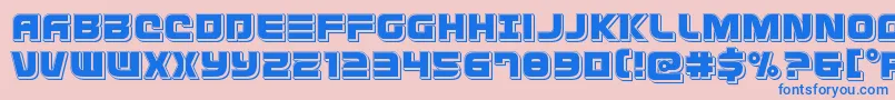 Defconzeropunch Font – Blue Fonts on Pink Background