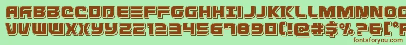 Defconzeropunch Font – Brown Fonts on Green Background